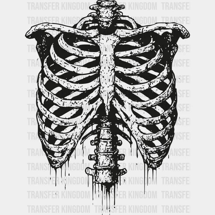 Ribcage B&W - Halloween DTF Transfer