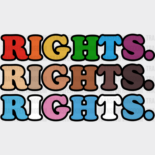 Rights - Transgender Iron On Dtf Transfer Unisex S & M (10’’) / Dark Color Design See Imaging