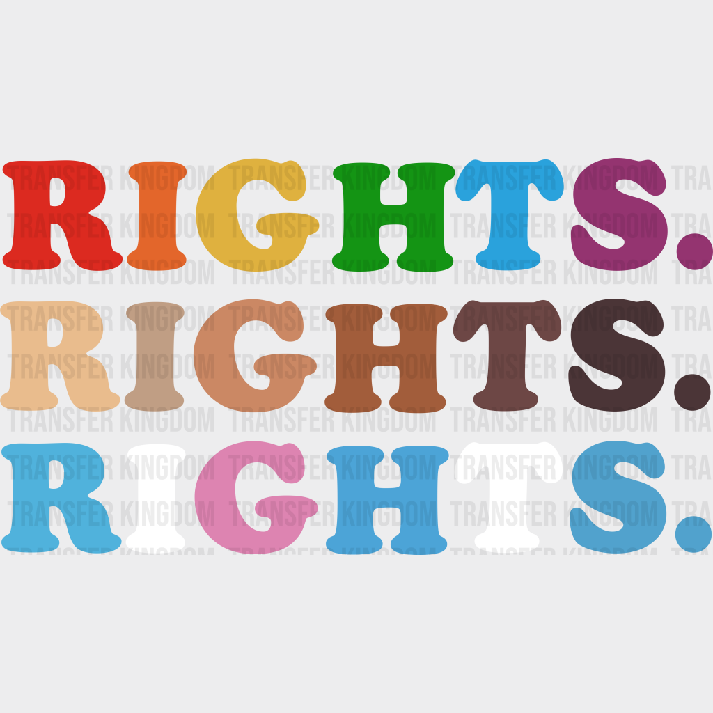 Rights - Transgender Iron On Dtf Transfer Unisex S & M (10’’) / Light Color Design See Imaging