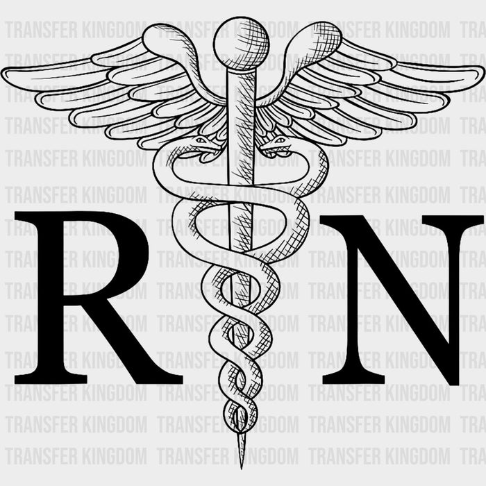 RN Caduceus, Multi Color Design - Registered Nurse DTF Transfers