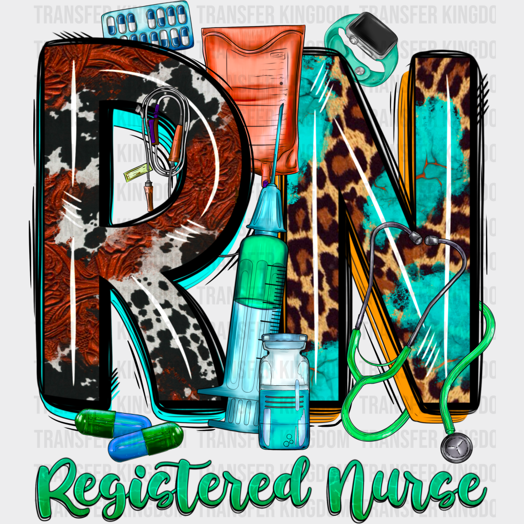 Rn Doodles Design - Registered Nurse Dtf Transfers