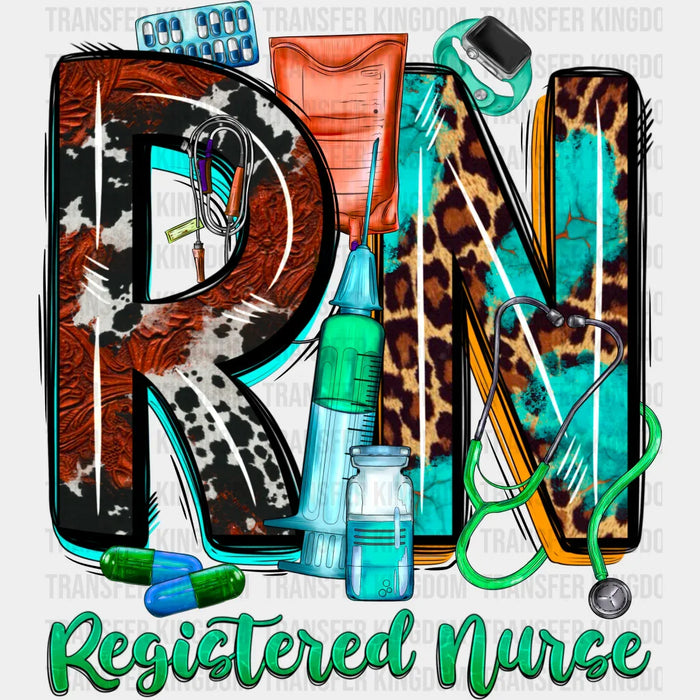 RN Doodles Syringe Design - Registered Nurse DTF Transfers