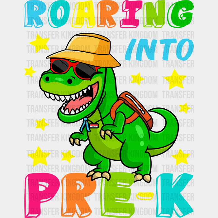 Roaring Into REX Pre-k Dinosaur Design  - Pre-k DTF Heat transfer