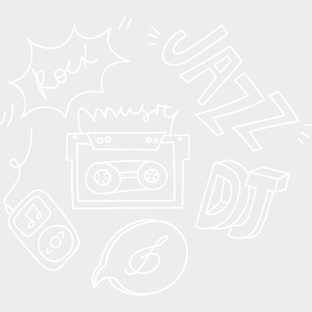 Rock Jazz DJ - Music DTF Transfers - Adult Unisex - S & M (10’’) / Light Color Design (See Imaging)