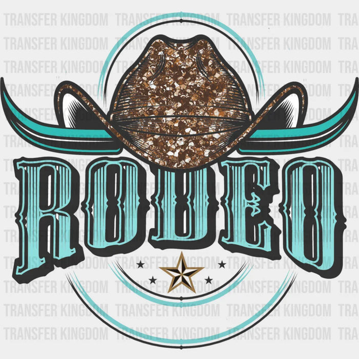 Rodeo Cowboy Hat Blue Design - Rodeo DTF Transfer