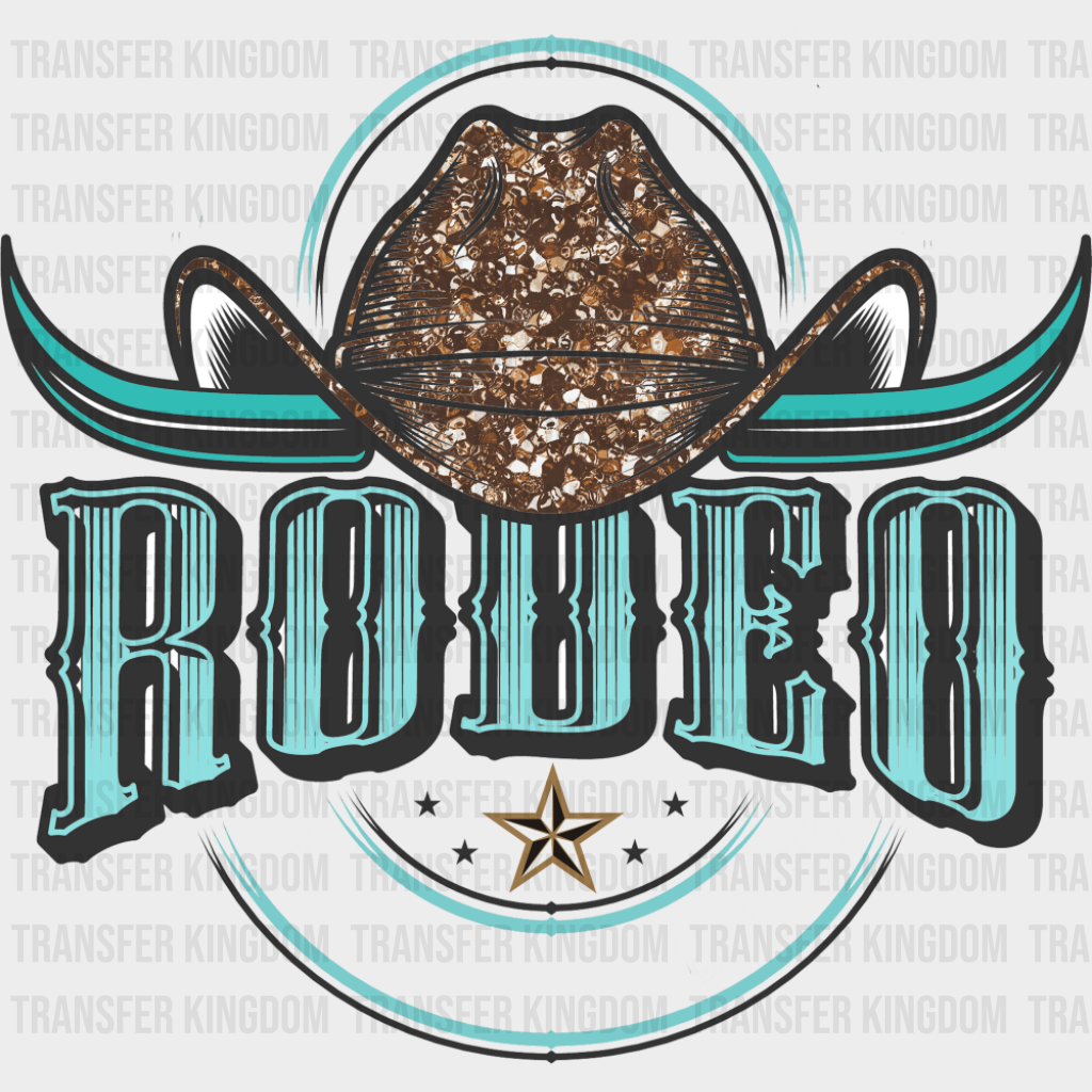 Rodeo Cowboy Hat Blue Design - Rodeo DTF Transfer