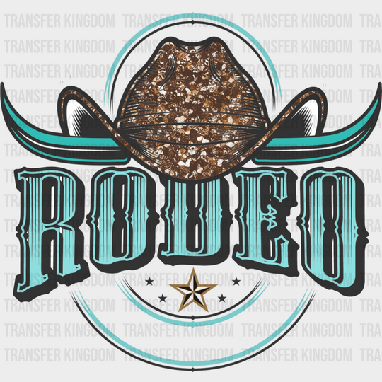 Rodeo Cowboy Hat Blue Design - Rodeo DTF Transfer