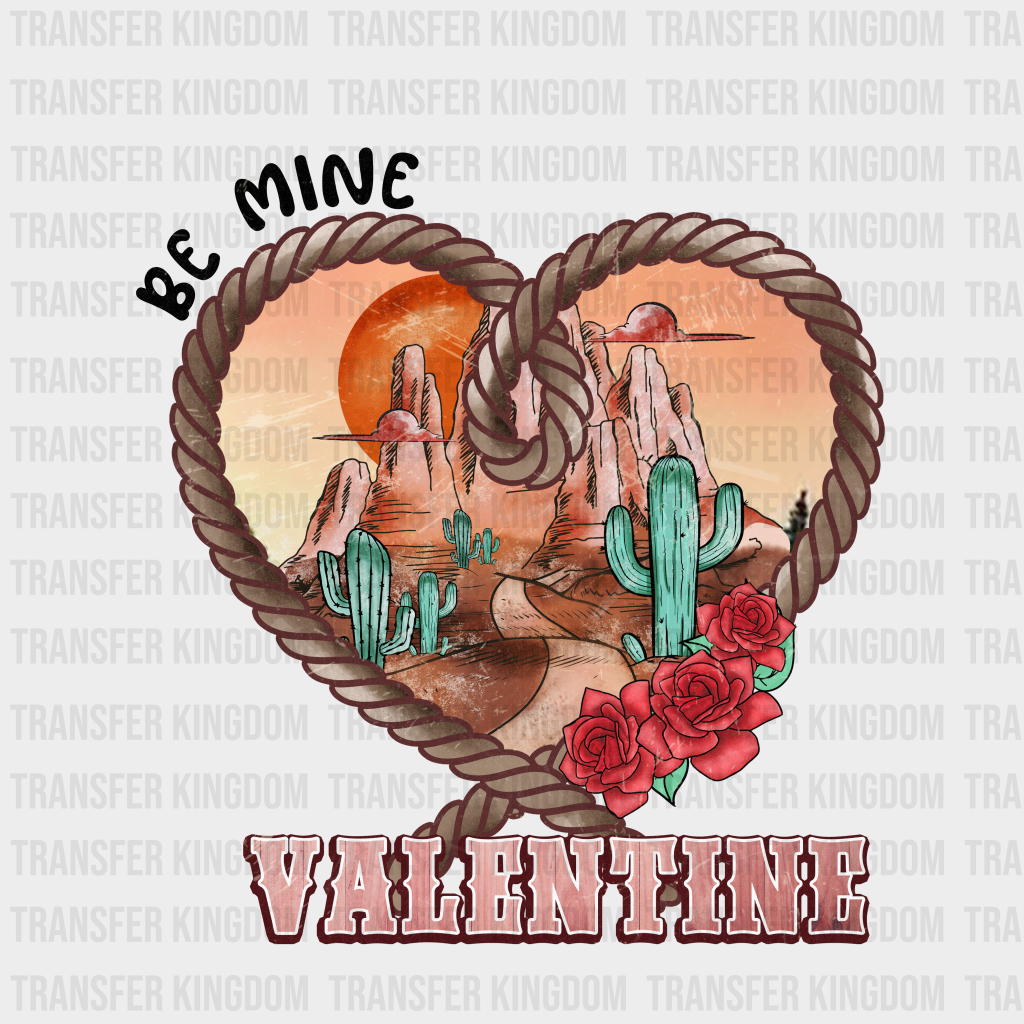 ROPE HEART BE MINE VALENTINE - DTF heat transfer - transfer-kingdom