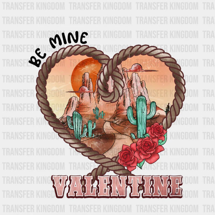 ROPE HEART BE MINE VALENTINE - DTF heat transfer