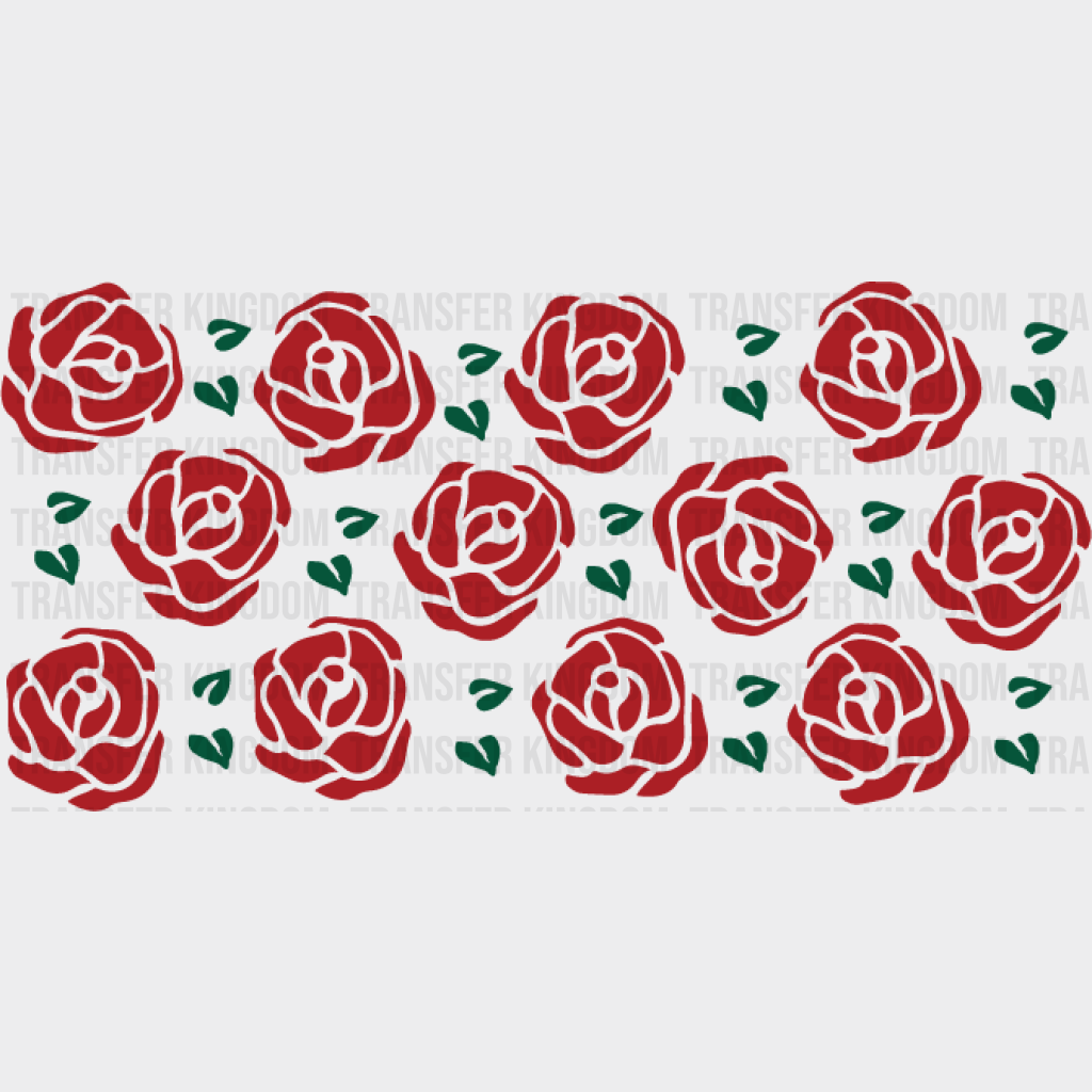 Roses Uv Dtf Transfer Cup Wrap Sticker