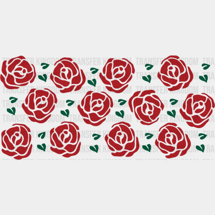Roses UV DTF Transfer Cup Wrap UV DTF Sticker