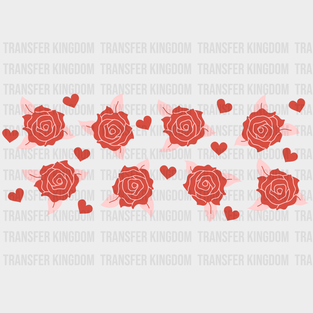 Roses Uv Dtf Transfer Cup Wrap Sticker