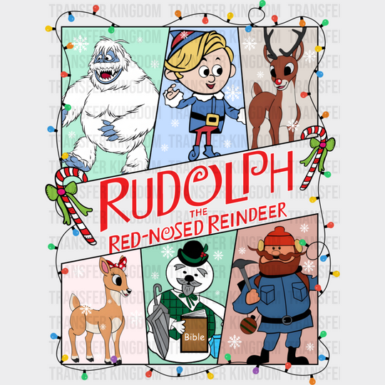 Rudolph The Red Nosed Reindeer - Christmas Dtf Transfer