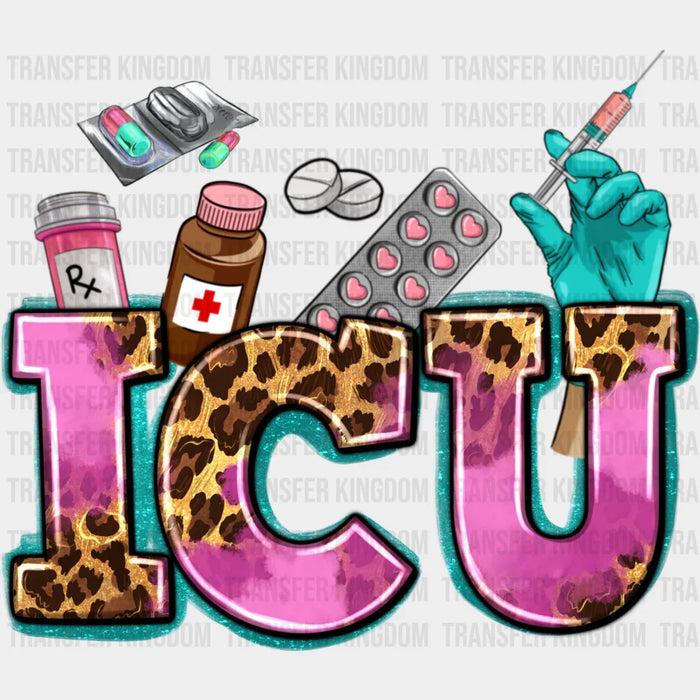 Rx ICU  Design - Icu Nurse DTF Heat Transfer