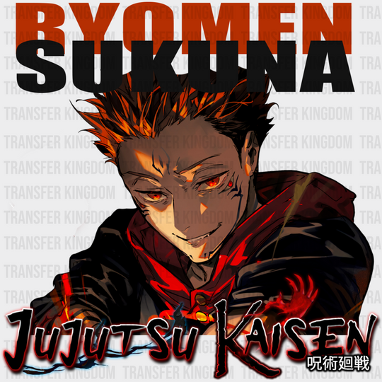 Ryomen Sukuna Red Design - Jujutsu Kaisen Dtf Transfer