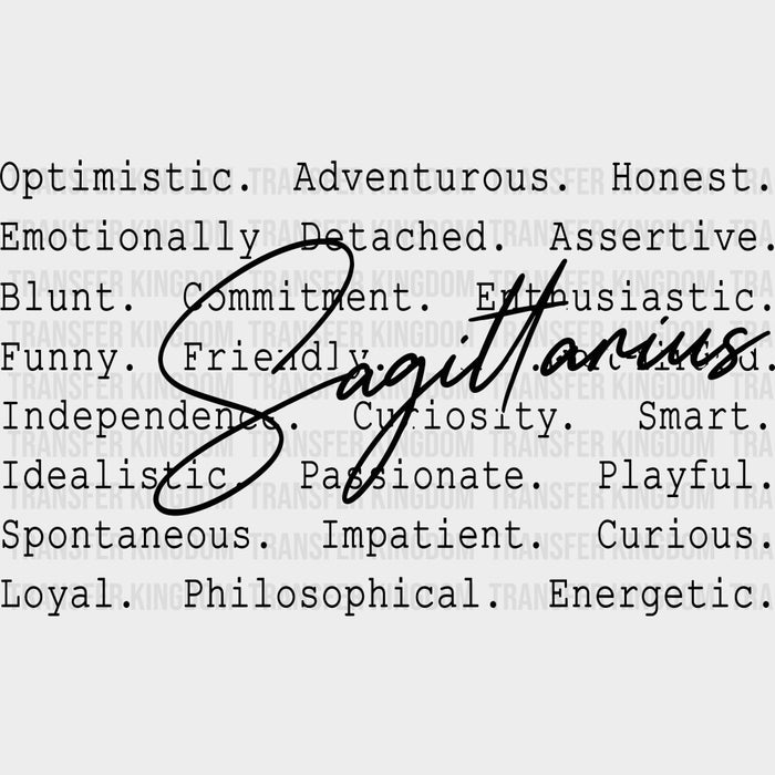 Sagittarius B&W - Zodiacs & Horoscopes DTF Transfers