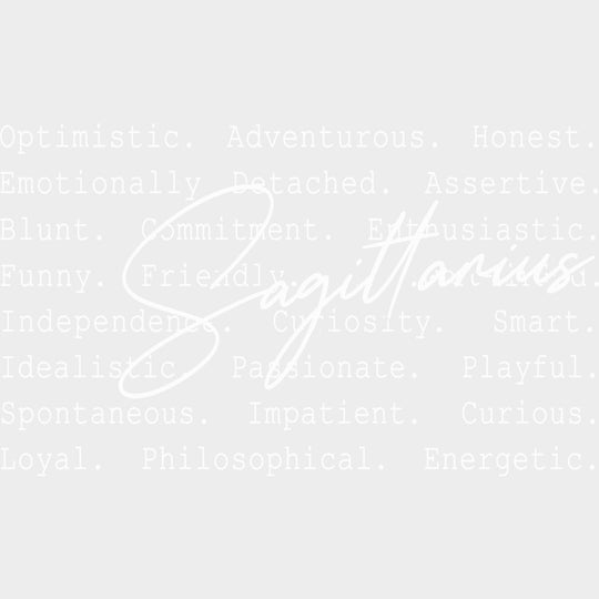 Sagittarius B&W - Zodiacs & Horoscopes DTF Transfers - Adult Unisex - S & M (10’’) / Light Color Design (See Imaging)