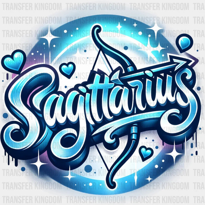 Sagittarius Blue And Pink - Zodiacs & Horoscopes DTF Transfer