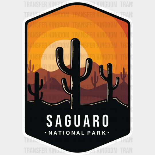 Saguaro National Park Colorful Design - National Parks DTF Transfer