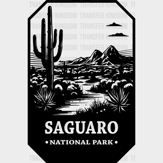 Saguaro National Park Design - Parks Dtf Transfers Unisex S & M (10’) / Dark Color See Imaging