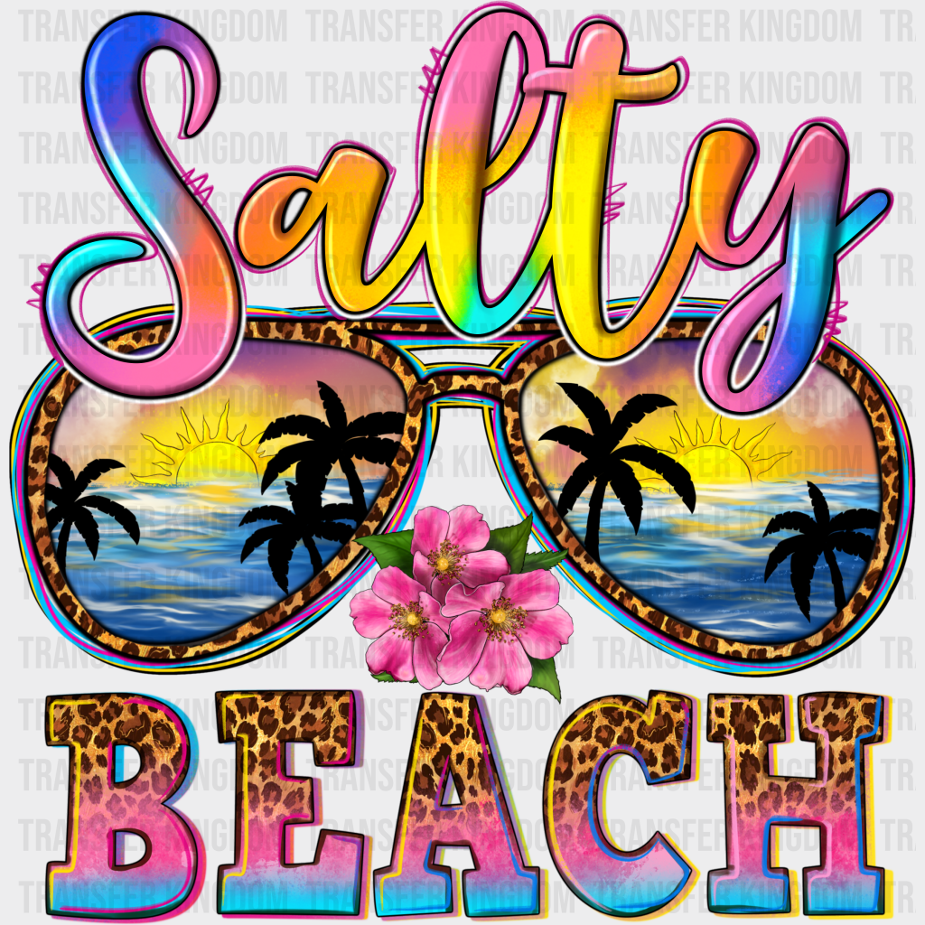 Salty Beach Sunglasses Summer Dtf Transfer