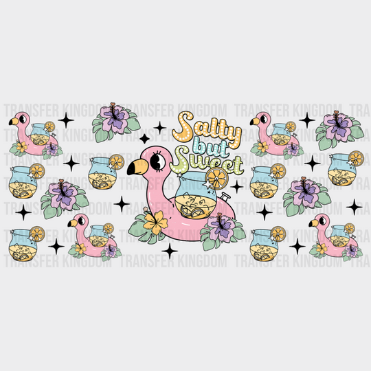 Salty But Sweet Lemonade - Summer Cup Wrap UV Sticker Permanent UV DTF Decal UVDTF