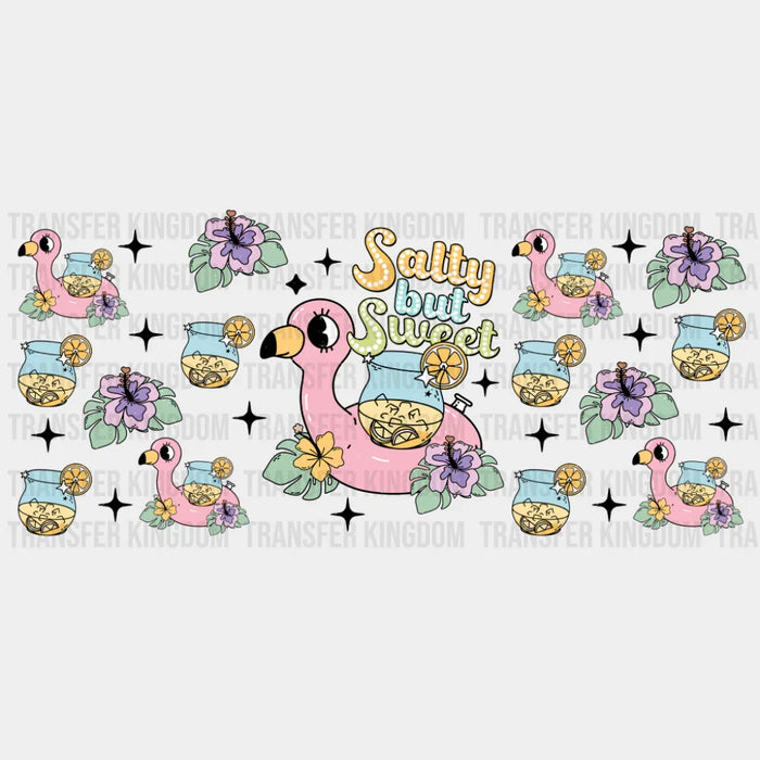 Salty But Sweet Lemonade - Summer Cup Wrap UV Sticker Permanent UV DTF Decal
