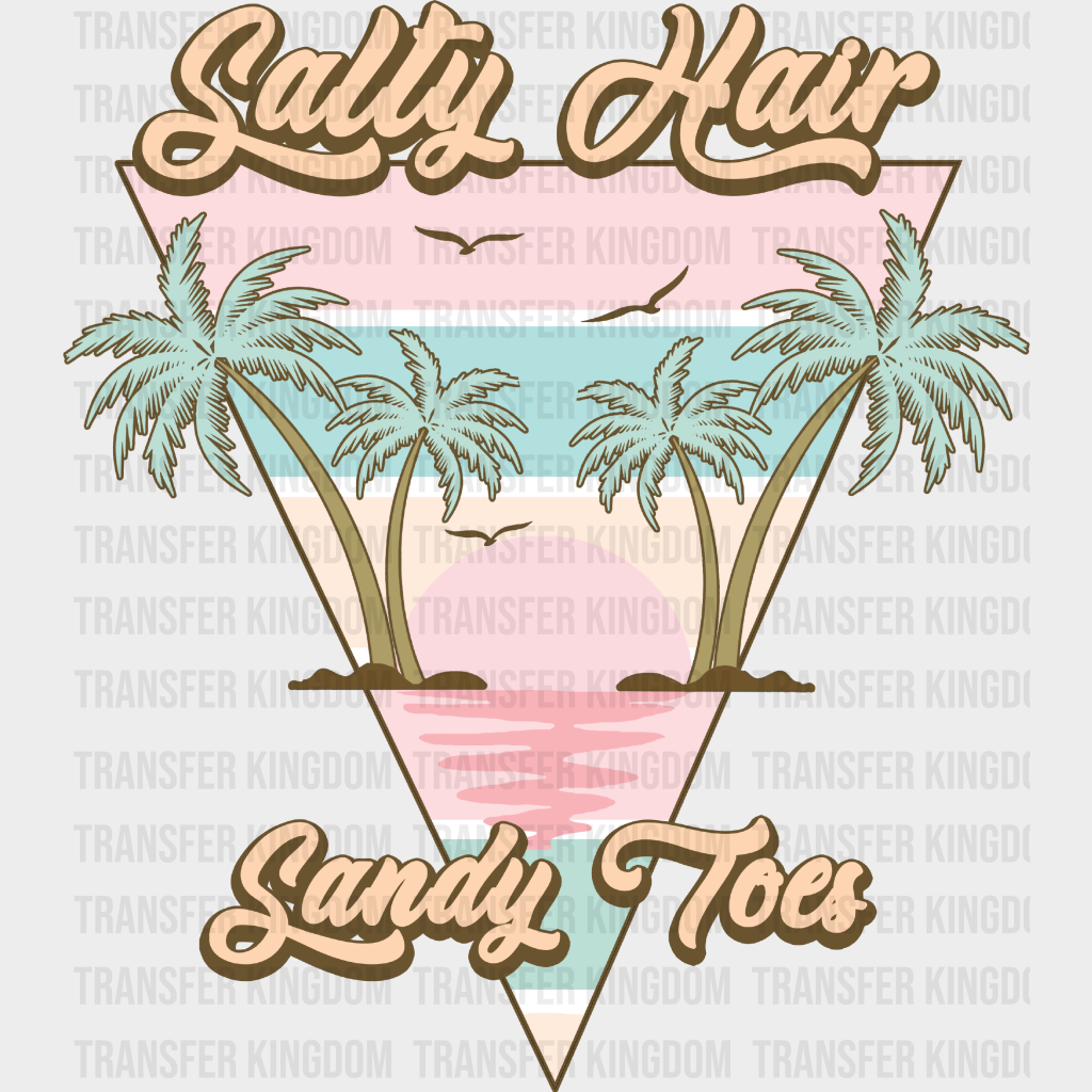 Salty Hair Sandy Toes Design - Summer Dtf Transfer