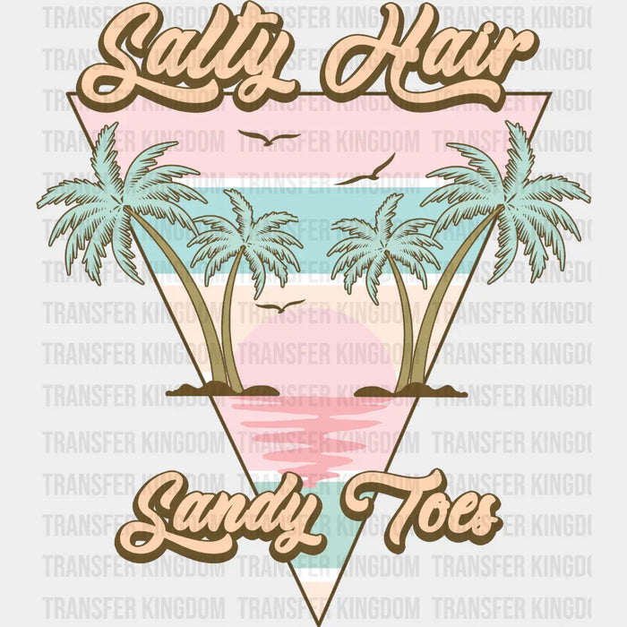 Salty Hair Sandy Toes Design  - Summer DTF Transfer