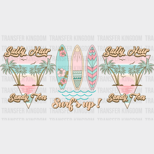 Salty Hair Sandy Toes - Summer Cup Wrap UV Sticker Permanent UV DTF Decal UVDTF