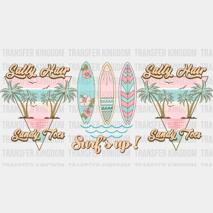 Salty Hair Sandy Toes - Summer Cup Wrap UV Sticker Permanent UV DTF Decal