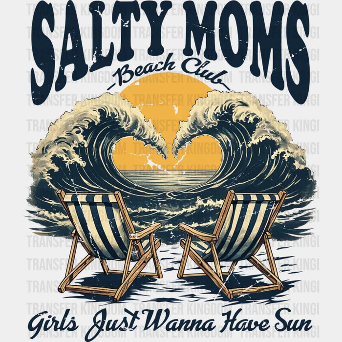 Salty Moms Beach Club Waves - Summer DTF Transfer