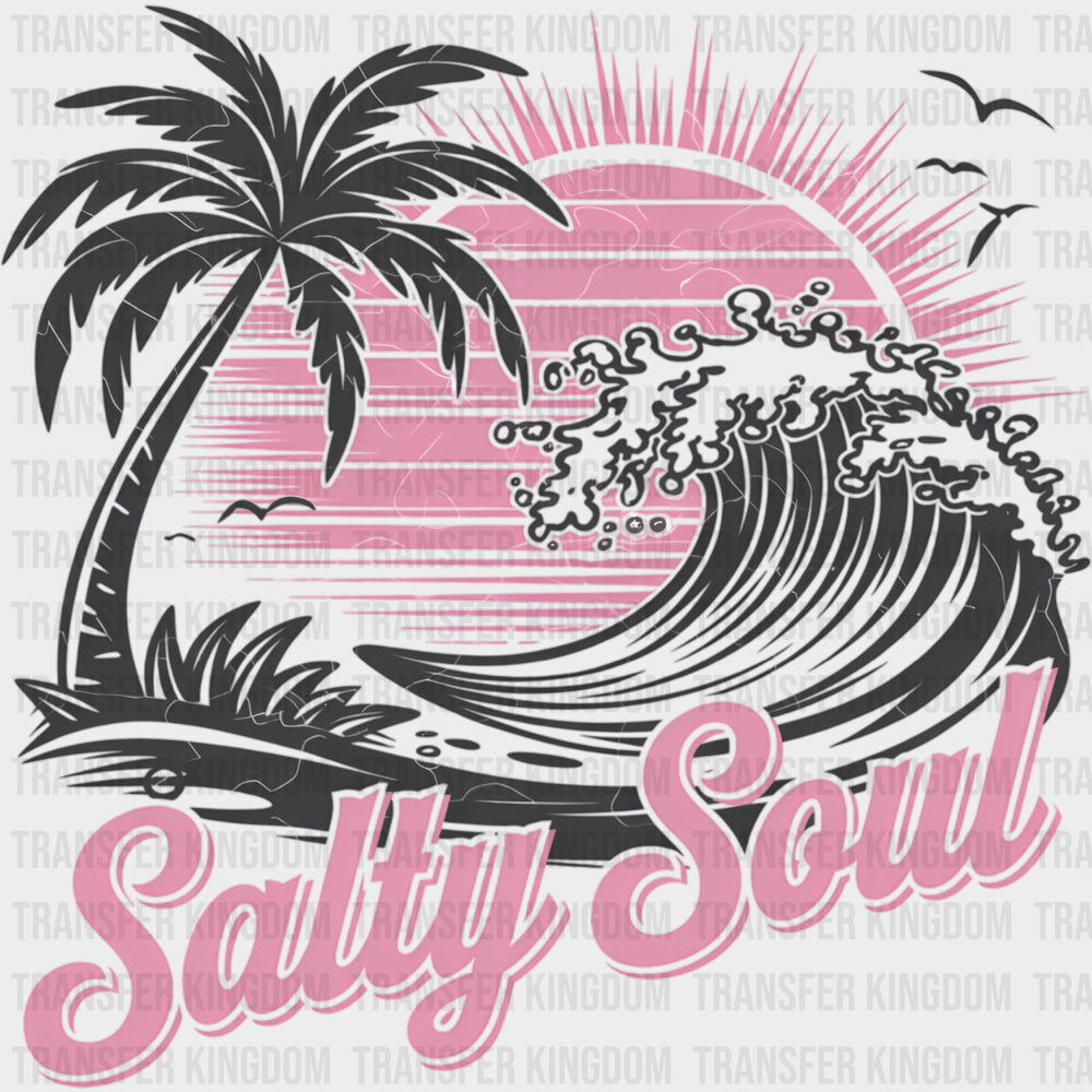 Salty Soul - Surfing DTF Transfers transfer-kingdom Dark Color Design (See Imaging)