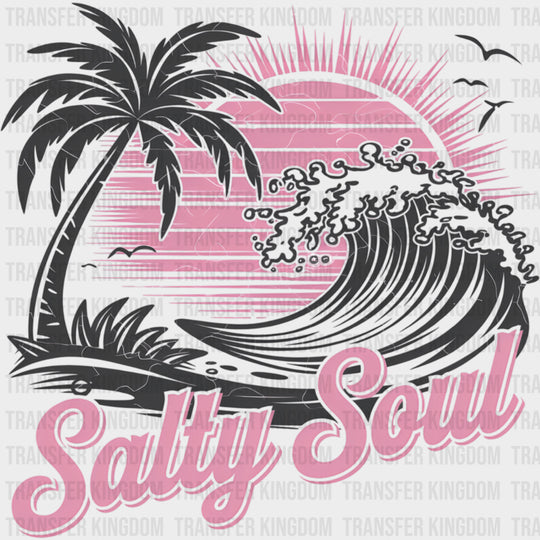 Salty Soul - Surfing DTF Transfers transfer-kingdom Dark Color Design (See Imaging)