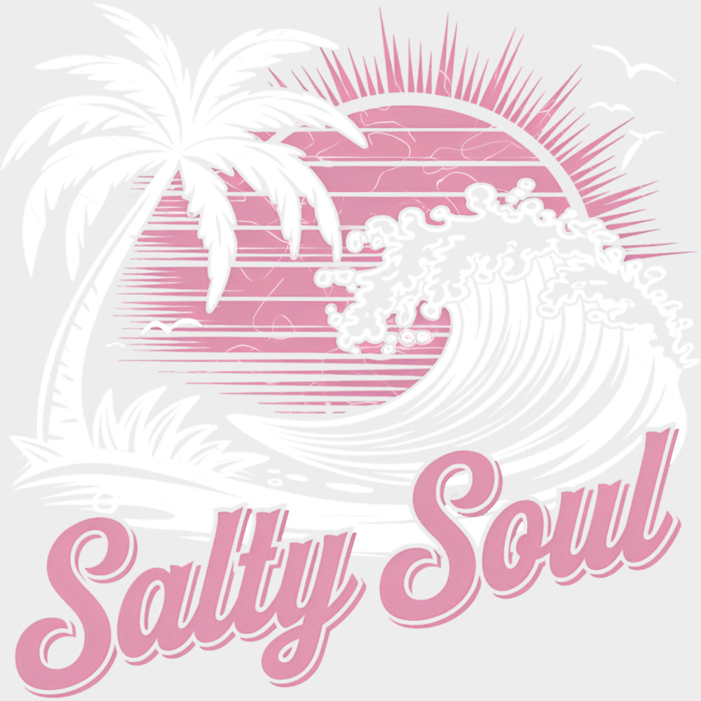 Salty Soul - Surfing DTF Transfers transfer-kingdom Light Color Design (See Imaging)
