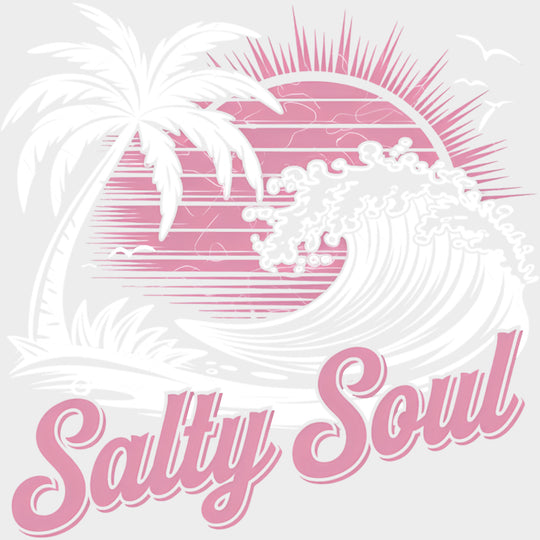 Salty Soul - Surfing DTF Transfers transfer-kingdom Light Color Design (See Imaging)
