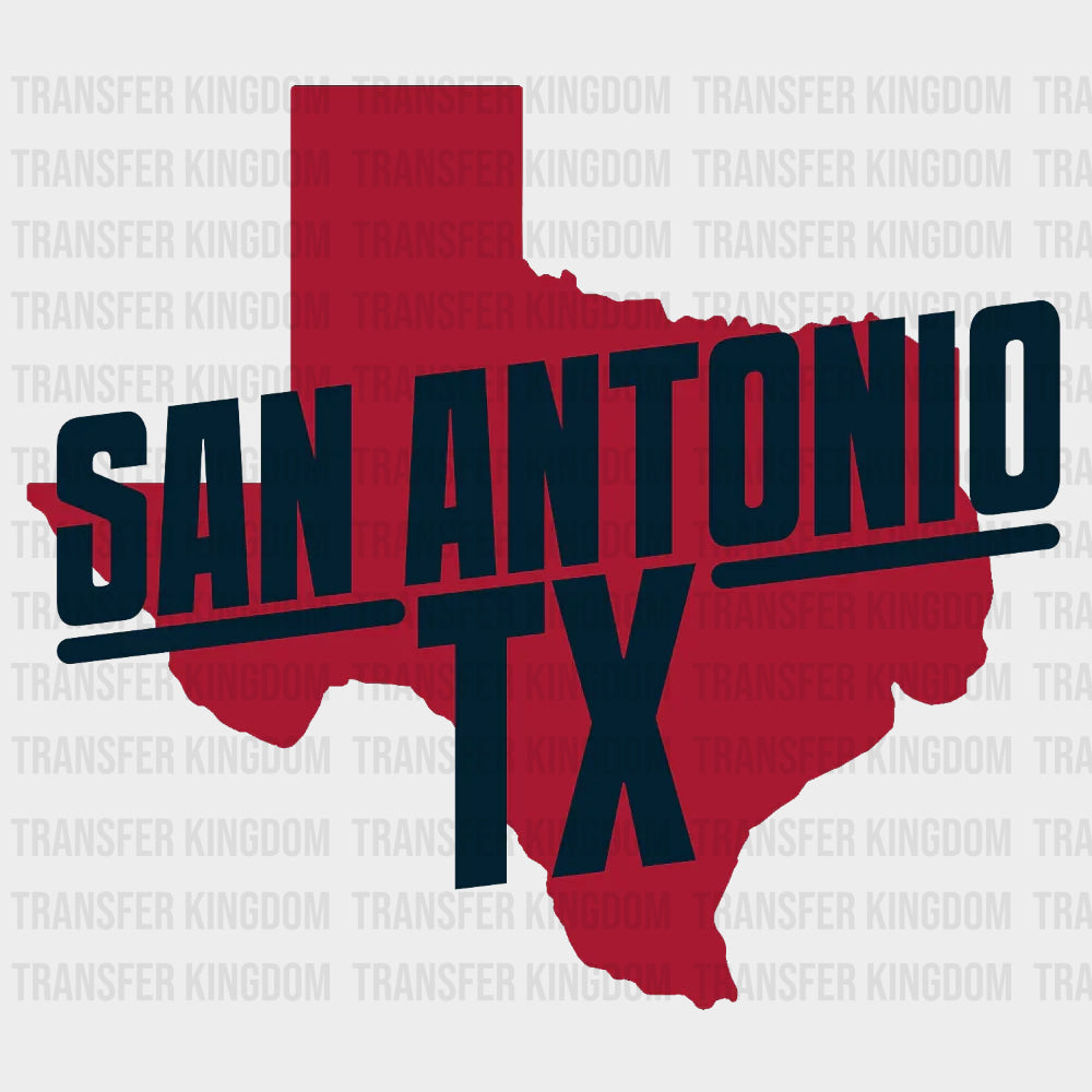 San Antonio TX - States & Cities DTF Transfer