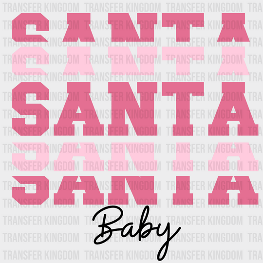 Santa & Baby Christmas Design - Dtf Heat Transfer Unisex S M ( 10 ) / Dark Color (See Imaging)