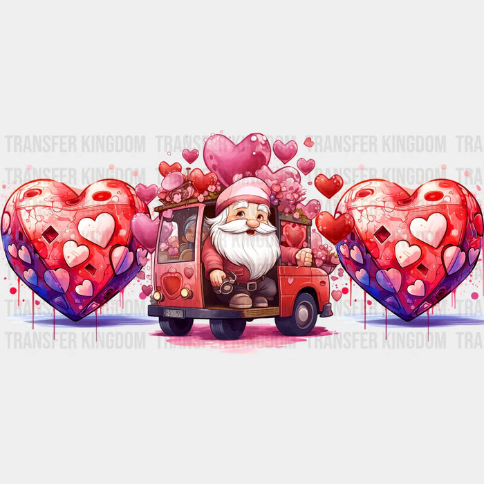 Santa Car Heart - Valentine's Day Cup Wrap UV Sticker Permanent UV DTF Decal