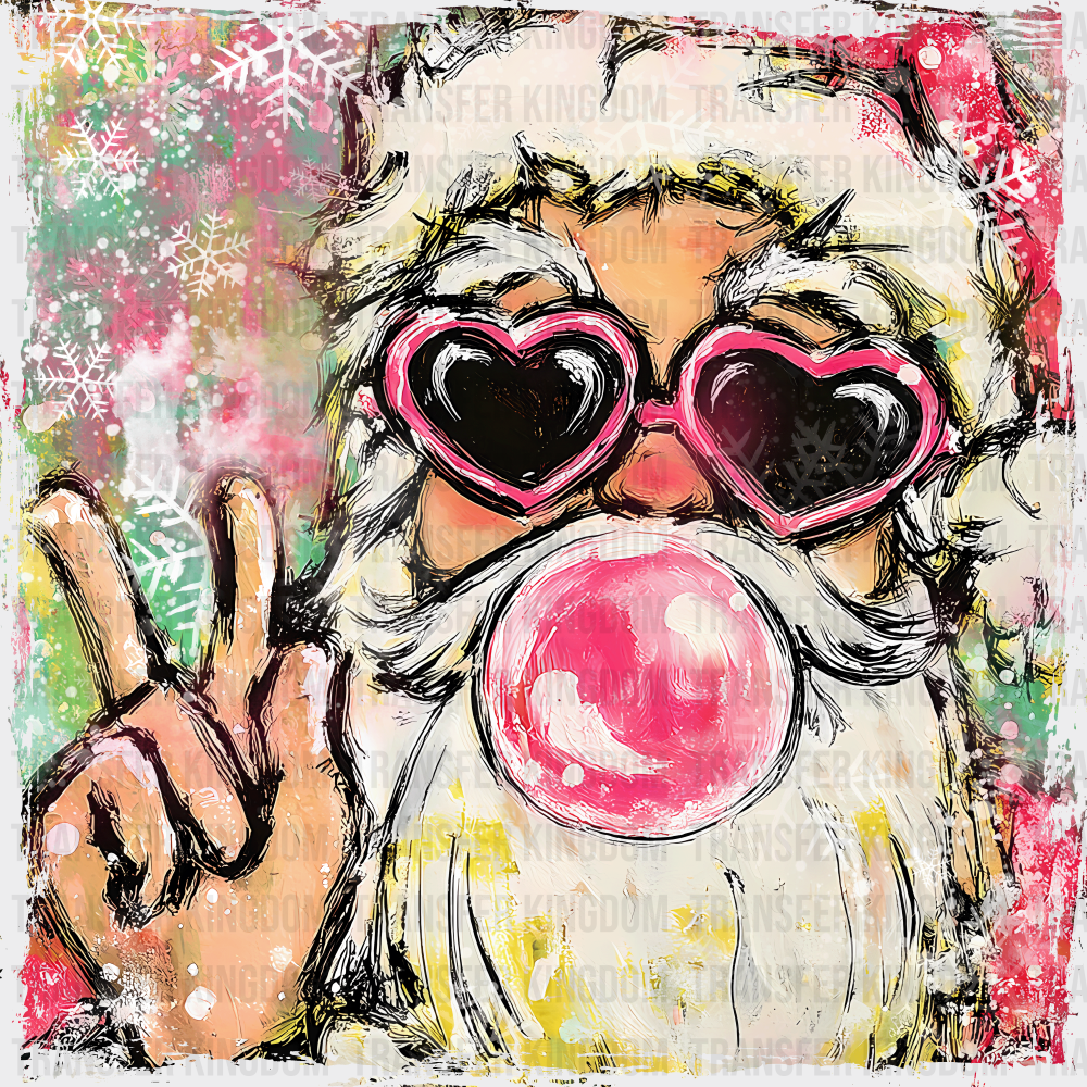 Santa Chewing Gum - Christmas DTF Transfer