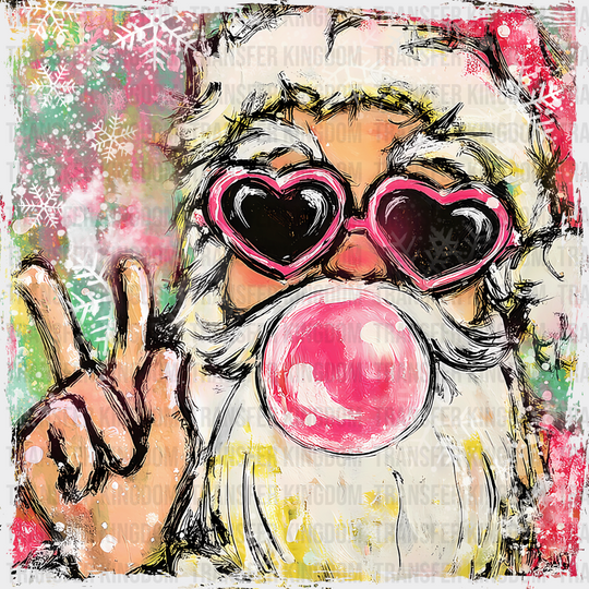 Santa Chewing Gum - Christmas DTF Transfer