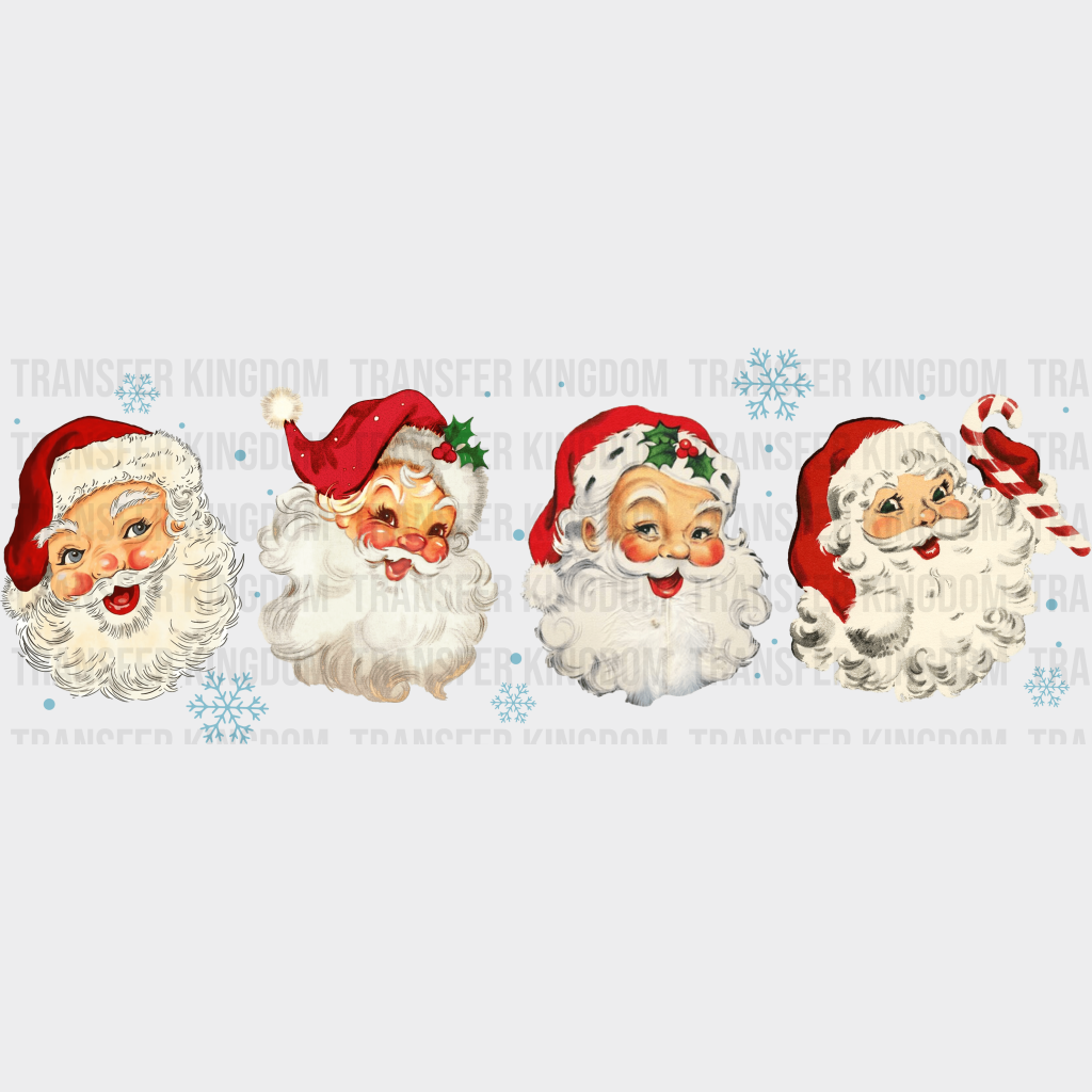 Santa Claus Face Expressions - Christmas Dtf Transfer