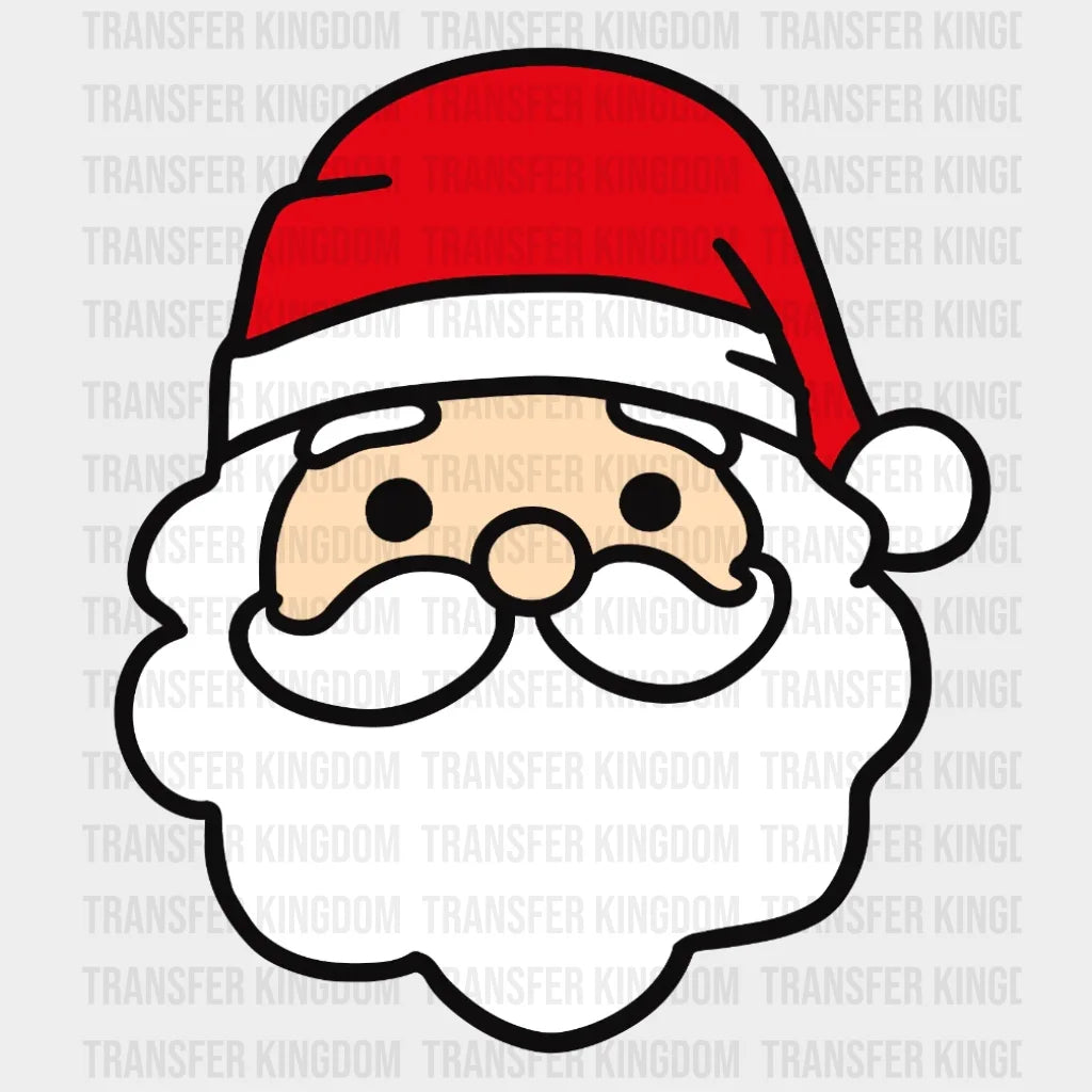 Santa Face Christmas Design - Dtf Heat Transfer