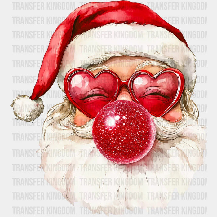 Santa Red Bubble Gum - Christmas DTF Transfer