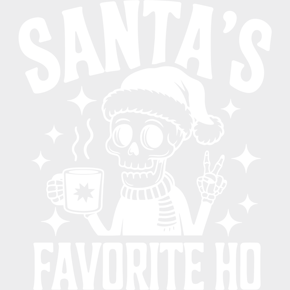 Santa’s Favorite Ho - Christmas DTF Transfer Adult Unisex - S & M (10’’) / Light Color Design (See Imaging)