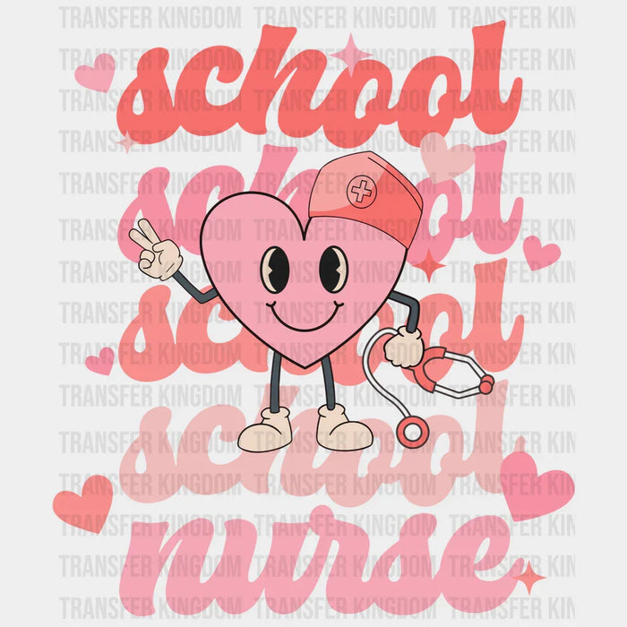 School Nurse Valentine's Day Design - DTF heat transfer