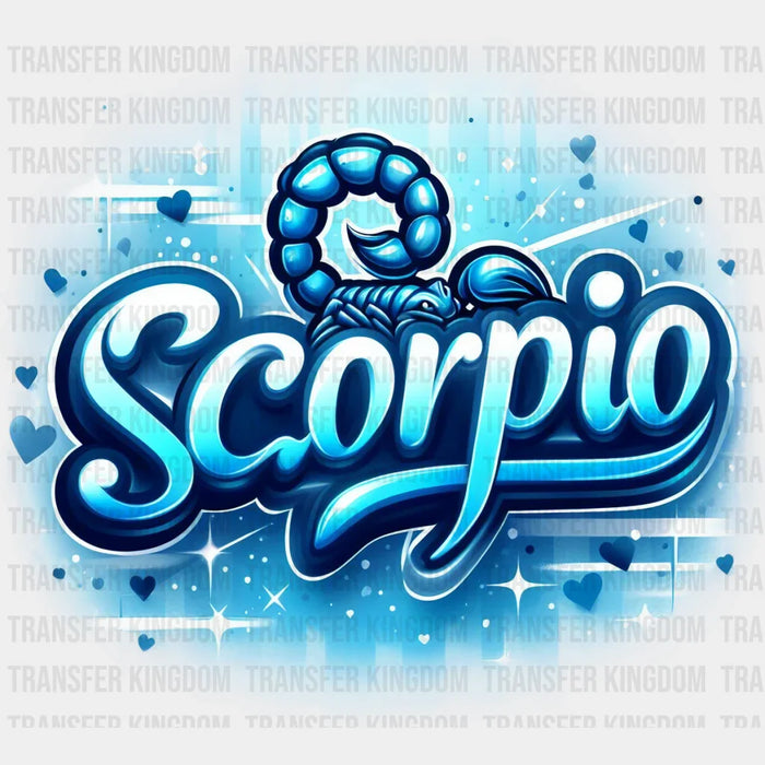 Scorpio Blue And Pink - Zodiacs & Horoscopes DTF Transfer