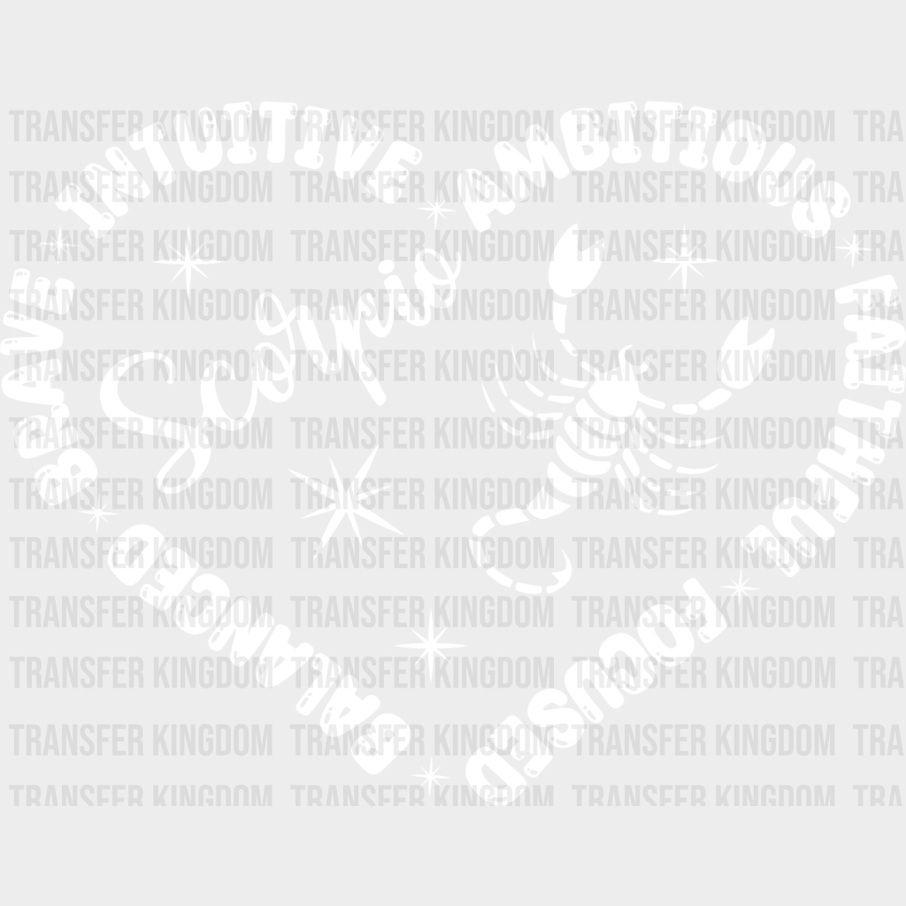 Scorpio Heart Design - Zodiac & Horoscopes Dtf Heat Transfer Unisex S M (10’’) / Light Color