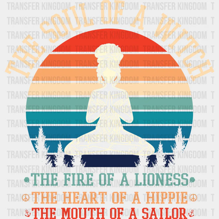 The Soul Of A Witch Colorful Design - Yoga DTF Heat Transfer