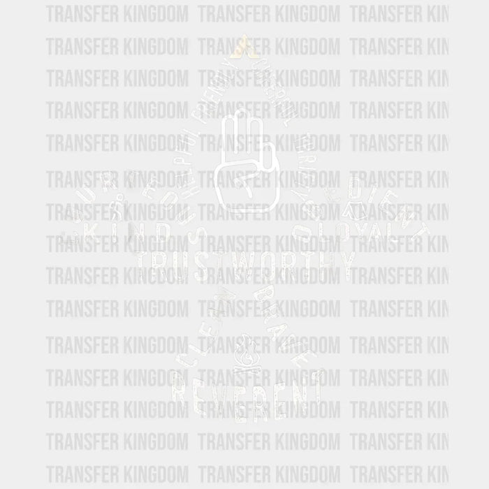 Scouting Law - Scouting Outdoor  Design - DTF heat transfer